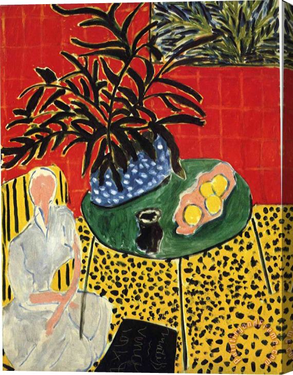 Henri Matisse Interior with Black Fern 1948 Stretched Canvas Print / Canvas Art