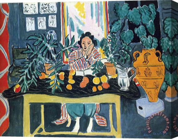 Henri Matisse Interior with Etruscan Vase 1940 Stretched Canvas Painting / Canvas Art