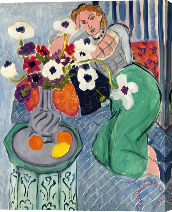 Henri Matisse L'odalisque, Harmonie Bleue, 1937 Stretched Canvas Print / Canvas Art