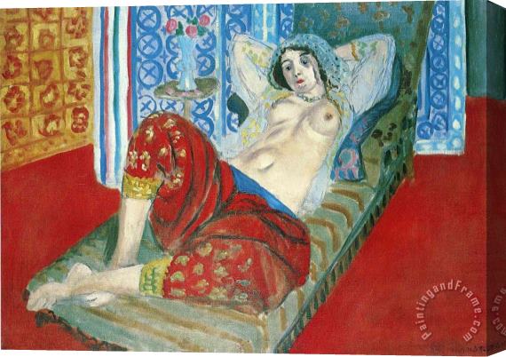 Henri Matisse Odalisque in Red Culottes 1921 Stretched Canvas Painting / Canvas Art