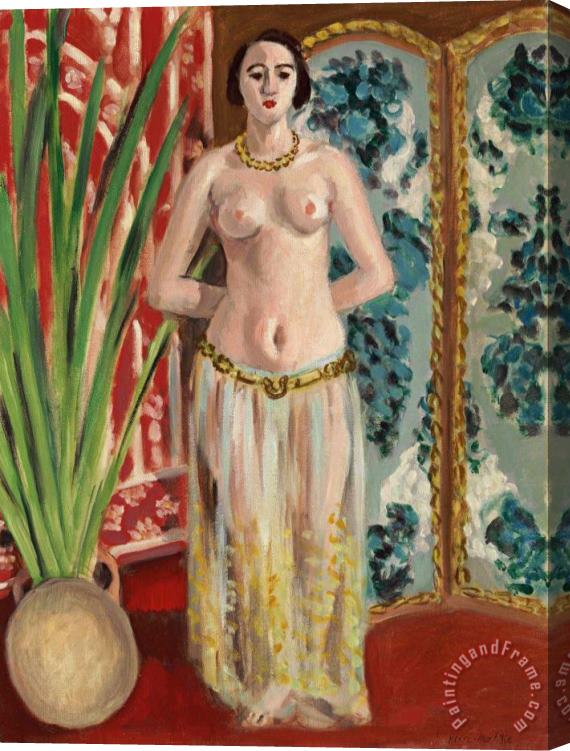 Henri Matisse Odalisque, Mains Dans Le Dos Stretched Canvas Painting / Canvas Art