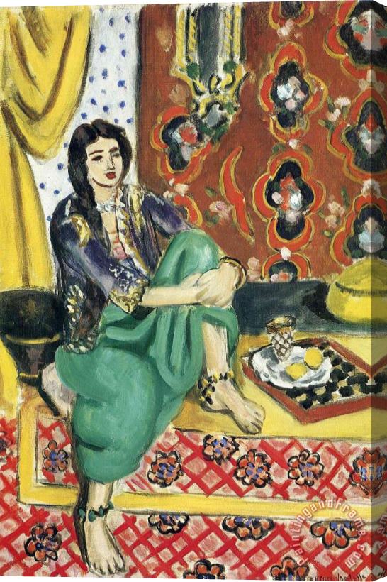 Henri Matisse Odalisque Sitting with Board 1928 Stretched Canvas Painting / Canvas Art