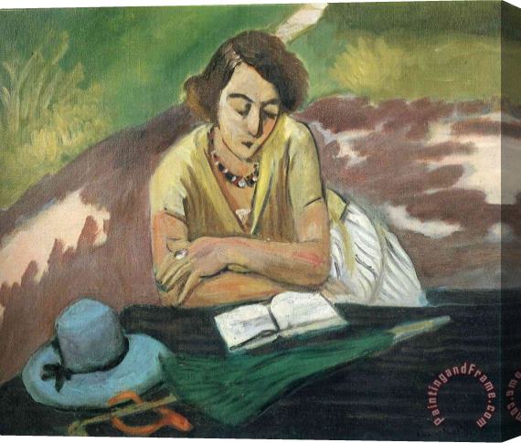 Henri Matisse Reading Woman with Parasol 1921 Stretched Canvas Print / Canvas Art