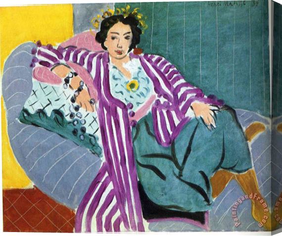 Henri Matisse Small Odalisque in Purple Robe 1937 Stretched Canvas Painting / Canvas Art
