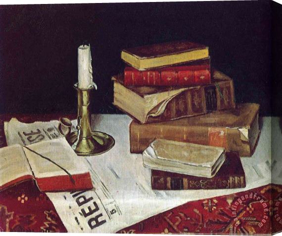 Henri Matisse Still Life with Books And Candle 1890 Stretched Canvas Print / Canvas Art