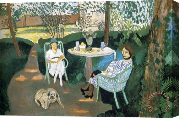 Henri Matisse Tea in The Garden 1919 Stretched Canvas Print / Canvas Art