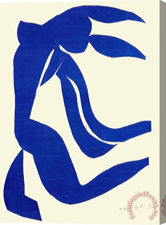 Henri Matisse The Flowing Hair 1952 Stretched Canvas Print / Canvas Art