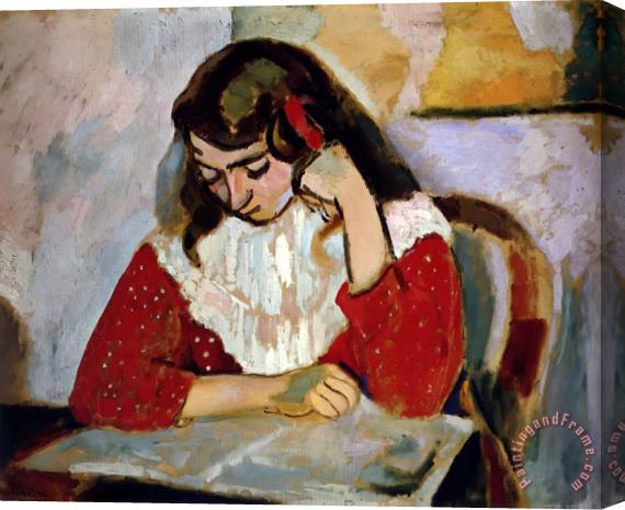 Henri Matisse The Reader Marguerite Matisse 1906 Stretched Canvas Painting / Canvas Art