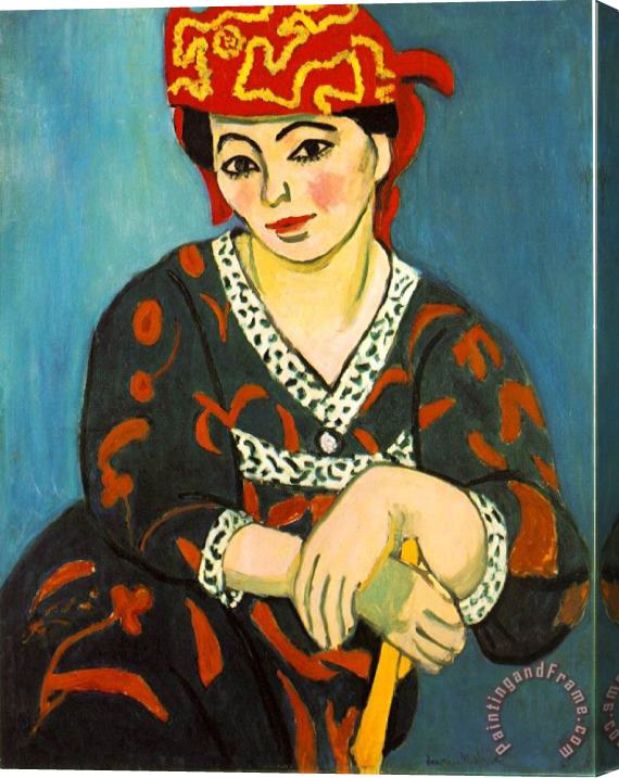 Henri Matisse The Red Madras Headdress 1907 Stretched Canvas Painting / Canvas Art