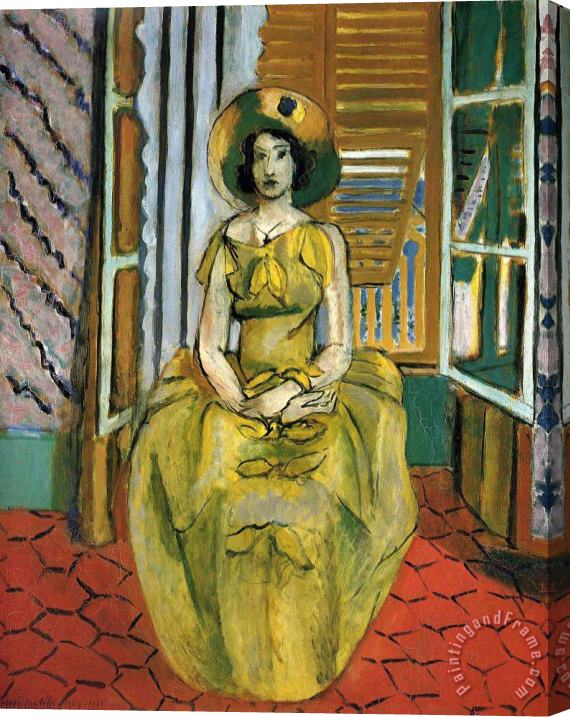 Henri Matisse The Yellow Dress 1931 Stretched Canvas Painting / Canvas Art