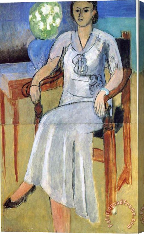 Henri Matisse Woman with a White Dress 1934 Stretched Canvas Painting / Canvas Art