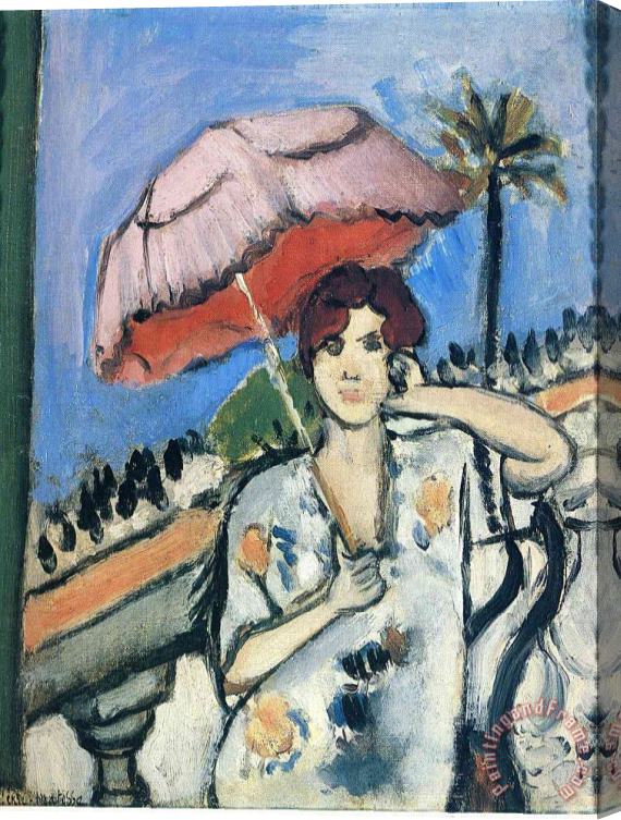 Henri Matisse Woman with Umbrella Stretched Canvas Painting / Canvas Art