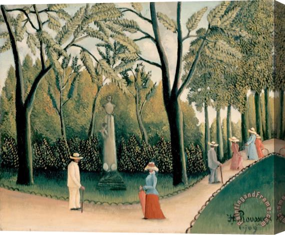 Henri Rousseau Rousseau, Henri The Luxembourg Gardens. Monument to Shopin Stretched Canvas Print / Canvas Art
