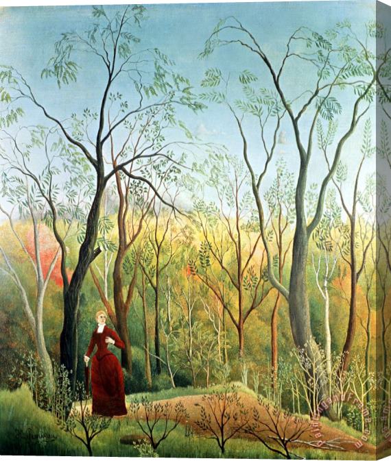 Henri Rousseau The Walk in the Forest Stretched Canvas Print / Canvas Art