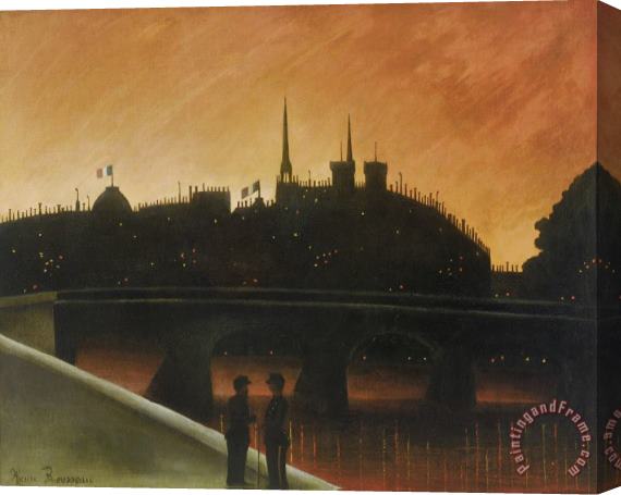 Henri Rousseau View of Ile De Cite, Paris Stretched Canvas Painting / Canvas Art