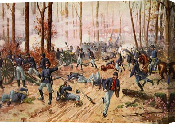 Henry Alexander Ogden The Battle of Shiloh Stretched Canvas Painting / Canvas Art