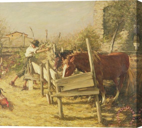 Henry Herbert La Thangue The Appian Way Stretched Canvas Painting / Canvas Art