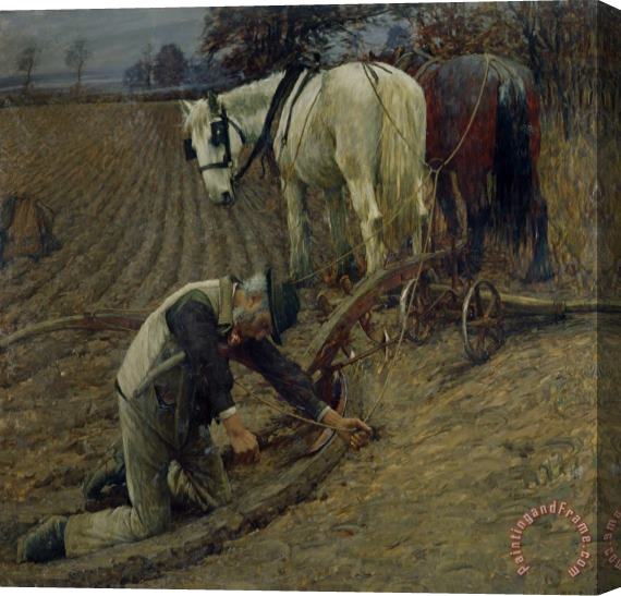 Henry Herbert La Thangue The Last Furrow Stretched Canvas Painting / Canvas Art