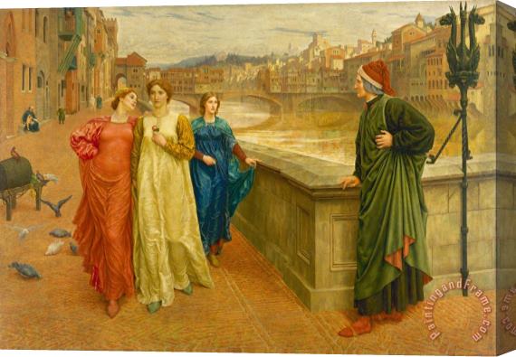 Henry Holiday Dante And Beatrice Stretched Canvas Print / Canvas Art