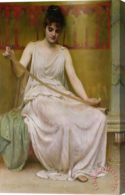Henry John Hudson Neaera Reading a Letter from Catullus Stretched Canvas Painting / Canvas Art