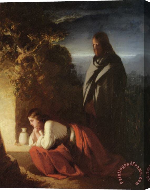 Henry Lejeune Mary Magdalen at The Sepulchre Stretched Canvas Print / Canvas Art
