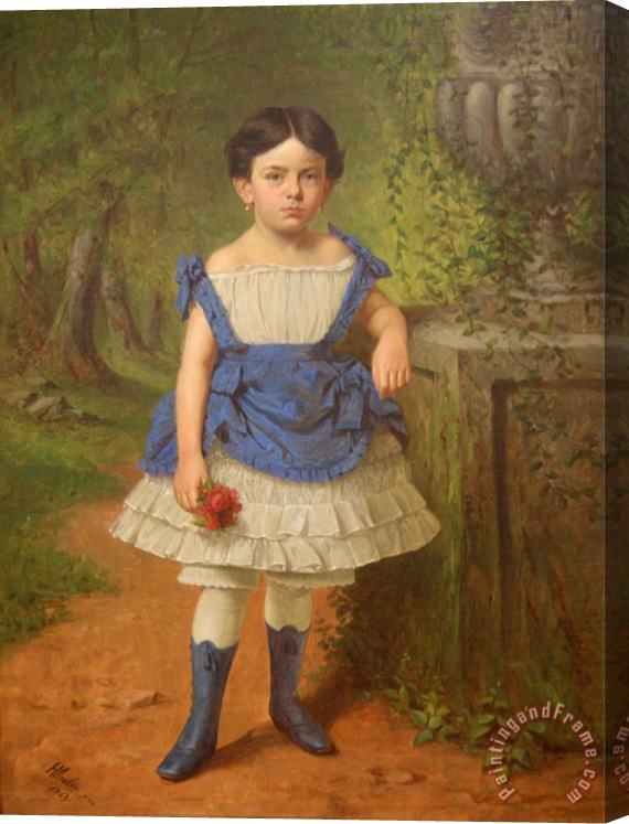 Henry Mosler Elizabeth Moerlein Portrait, 1869 Stretched Canvas Painting / Canvas Art