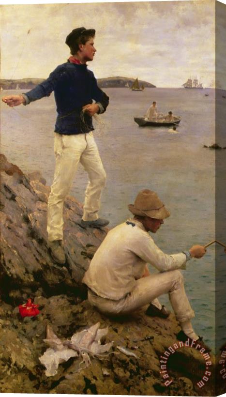 Henry Scott Tuke Fisher Boys Falmouth Stretched Canvas Painting / Canvas Art