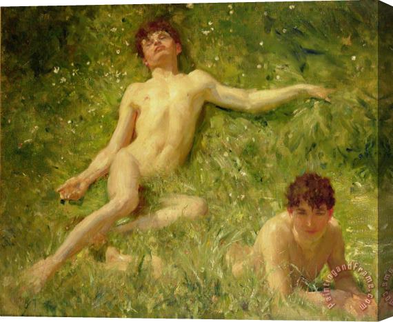 Henry Scott Tuke The Sunbathers Stretched Canvas Painting / Canvas Art