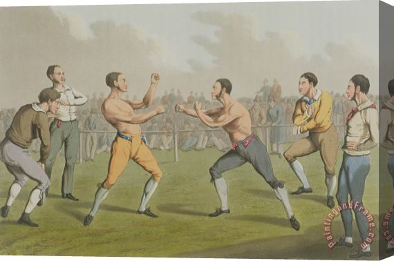 Henry Thomas Alken A Prize Fight Aquatinted By I Clark Stretched Canvas Painting / Canvas Art