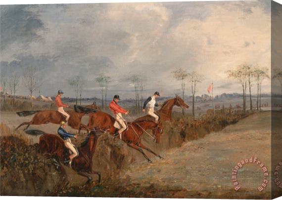 Henry Thomas Alken Scenes From a Steeplechase Another Hedge Stretched Canvas Print / Canvas Art