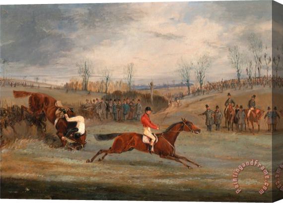 Henry Thomas Alken Scenes From a Steeplechase Near The Finish Stretched Canvas Print / Canvas Art