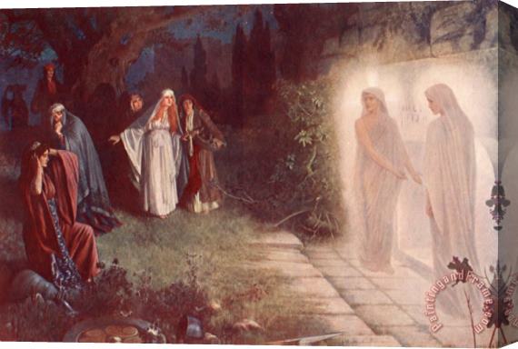 Herbert Gustave Schmalz Resurrection Morn Stretched Canvas Painting / Canvas Art