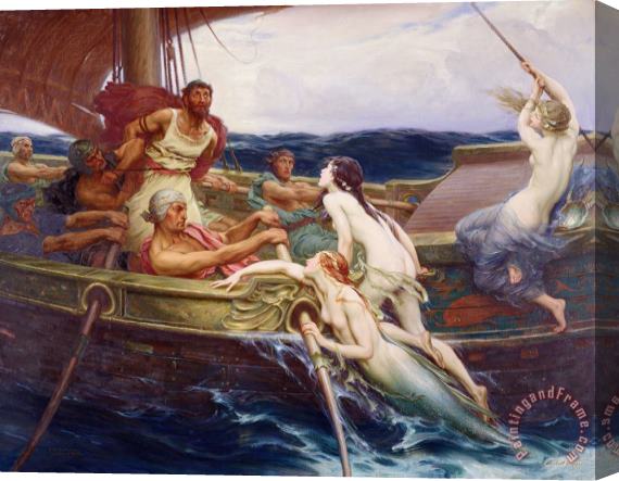 Herbert James Draper Ulysses and the Sirens Stretched Canvas Painting / Canvas Art