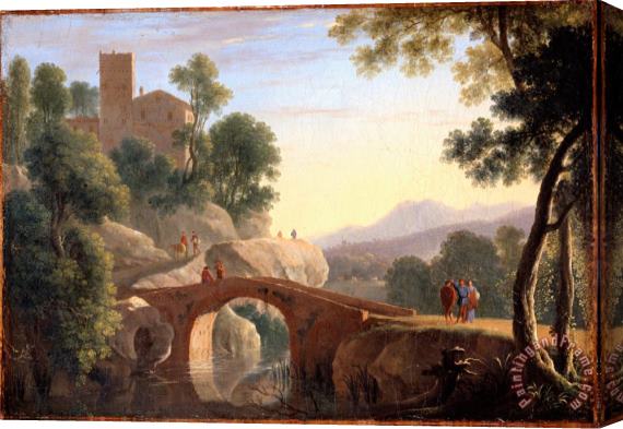 Herman Van Swanevelt Italian Landscape with Bridge Stretched Canvas Painting / Canvas Art