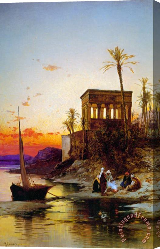 Hermann David Solomon Corrodi Kiosk of Trajan Philae on The Nile Stretched Canvas Print / Canvas Art
