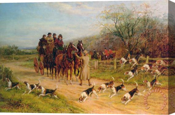 Heywood Hardy Hounds First, Gentlemen, Hounds First Stretched Canvas Print / Canvas Art