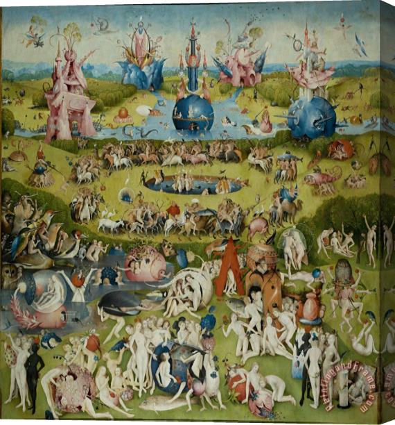 Hieronymus Bosch Garden of Earthly Delights, Central Panel of The Triptych Stretched Canvas Print / Canvas Art