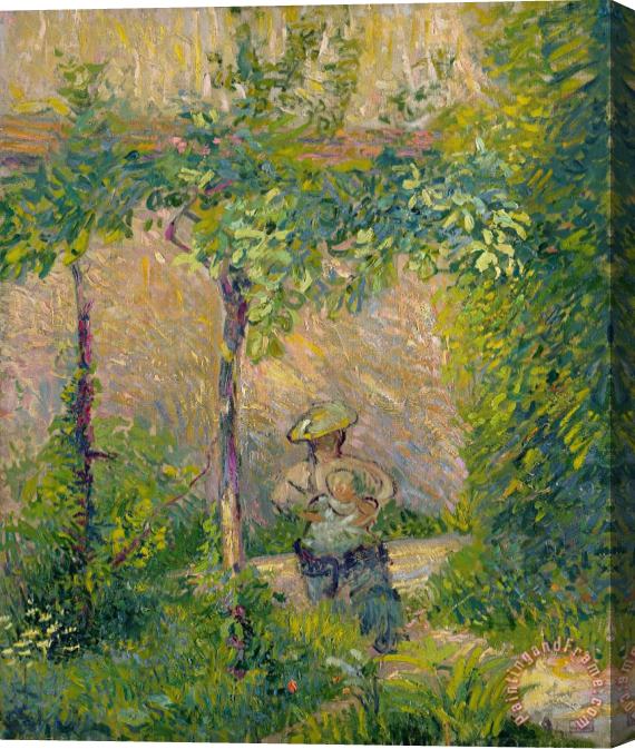 Hippolyte Petitjean Woman in the Garden Stretched Canvas Print / Canvas Art