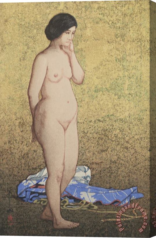 Hiroshi Yoshida Study of Nude (shusaku) Stretched Canvas Print / Canvas Art