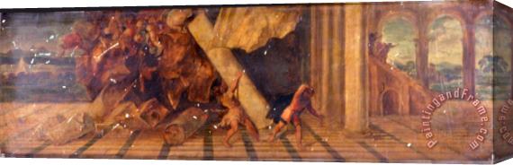 Hodgkins, Thomas F. Samson And The Philistines Stretched Canvas Painting / Canvas Art