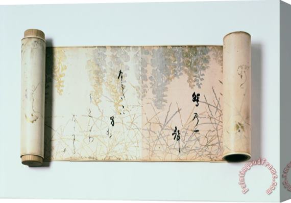 Hon'ami Koetsu, Japanese Poems From The Shinkokin Wakashu Stretched Canvas Painting / Canvas Art