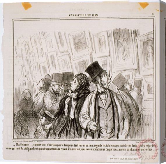 Honore Daumier Exposition De 1859 Ma Femme…comme Nous N'aurions Pas... Stretched Canvas Painting / Canvas Art