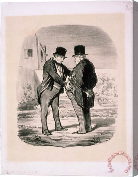 Honore Daumier Tout Ce Qu'on Voudra Nous Avons Donc Vole Le Ballon De Mr. Green Stretched Canvas Painting / Canvas Art
