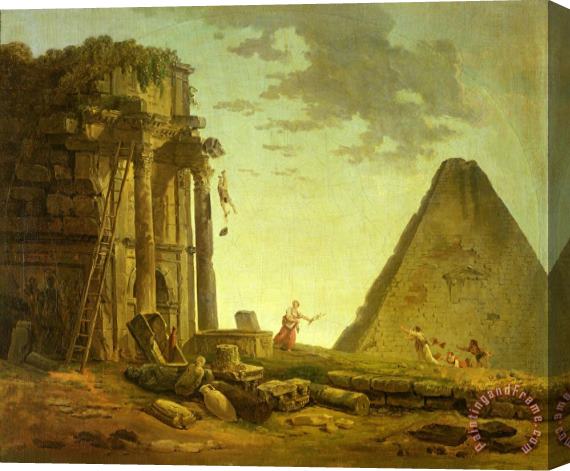 Hubert Robert The Accident (oil on Canvas) Stretched Canvas Print / Canvas Art