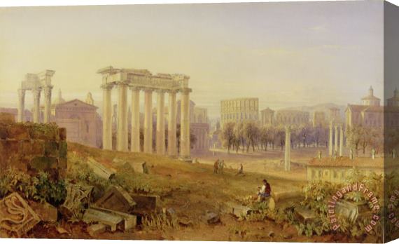 Hugh William Williams Across the Forum - Rome Stretched Canvas Print / Canvas Art