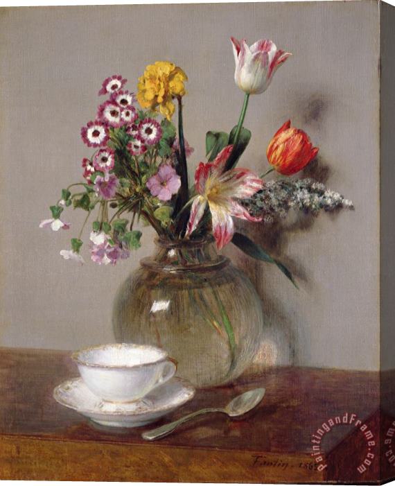 Ignace Henri Jean Fantin-Latour Spring Bouquet Stretched Canvas Painting / Canvas Art