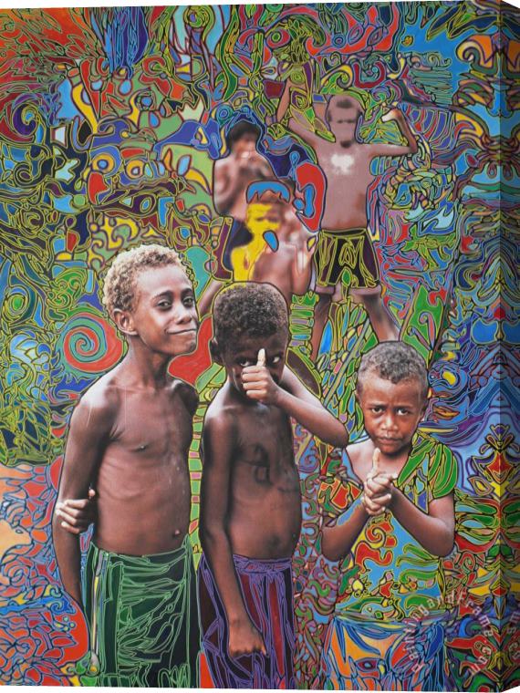 Igor Eugen Prokop OK.Kids in Vanuatu Stretched Canvas Painting / Canvas Art
