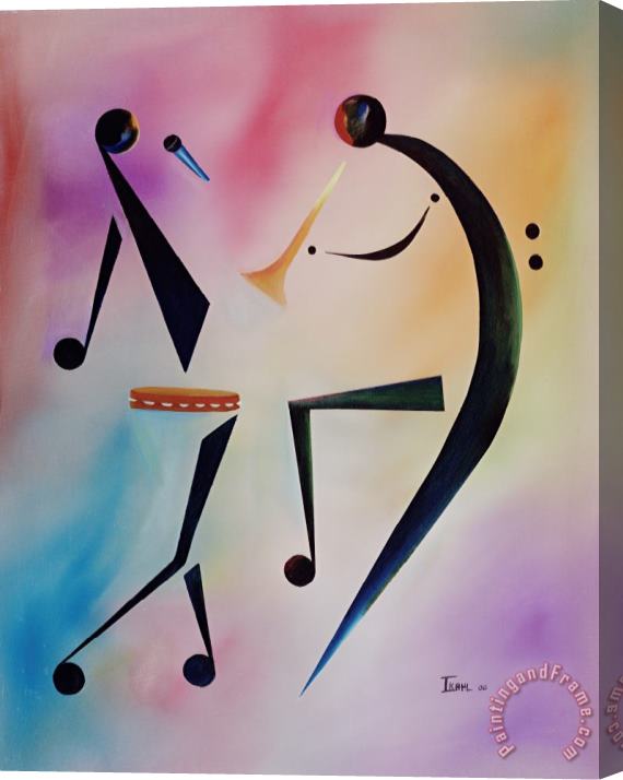 Ikahl Beckford Tambourine Jam Stretched Canvas Painting / Canvas Art