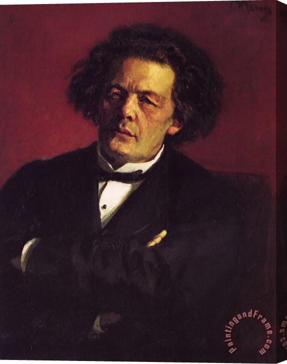 Il'ya Repin Portrait of The Pianist, Conductor, And Composer, Anton Grigorievich Rubinstein Stretched Canvas Painting / Canvas Art