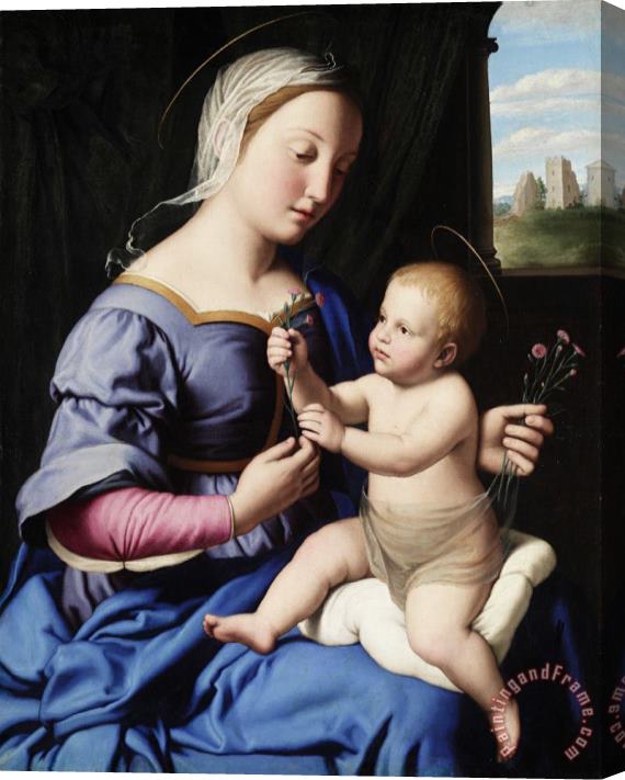 Il Sassoferrato Madonna And Child Stretched Canvas Print / Canvas Art